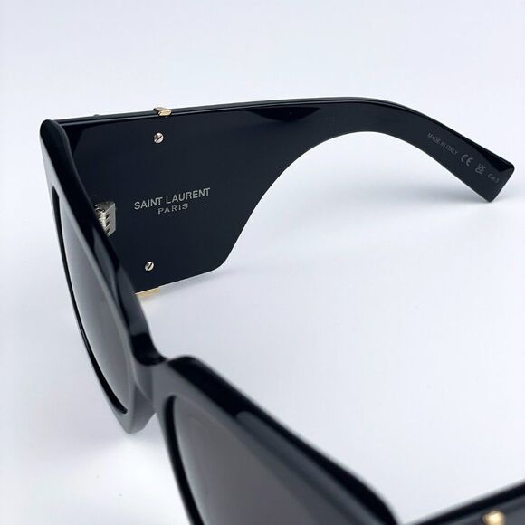 NEW Saint Laurent SLM119 BLAZE 001 Black Grey Oversized Cat Eye Women Sunglasses main image 4